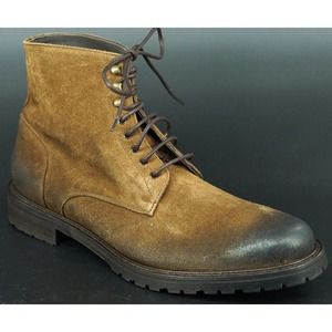 To Boot New York Henley Suede Hiking Ankle Boots Size 11.5 D Lace Up NIB Sigaro